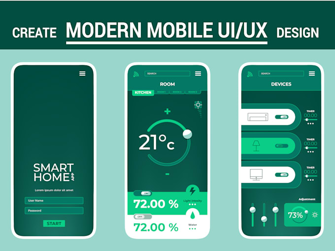 design UI UX for mobile app and web in adobe xd