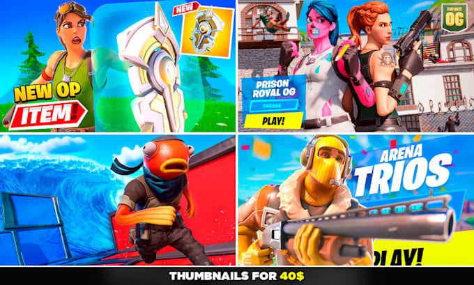 design you a professional 3d fortnite thumbnail