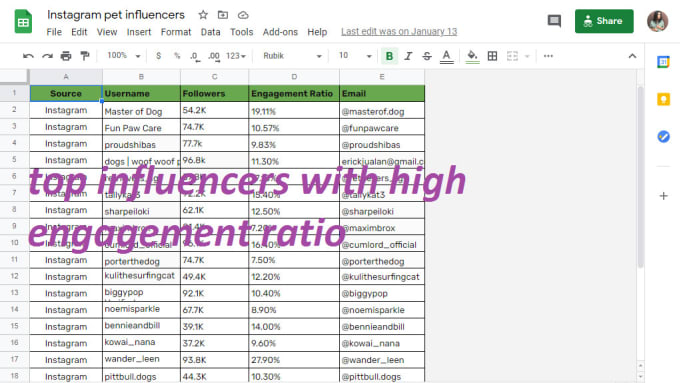 Find Best Instagram Or Tiktok Influencers For Your Niche By Anwal786 Fiverr