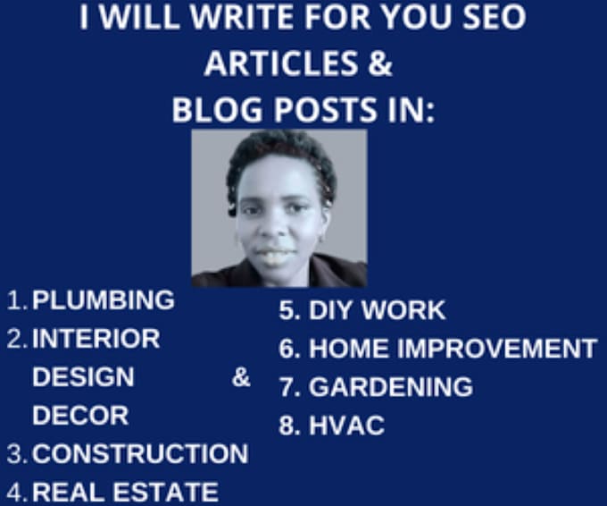 write seo home improvement, home decor, and construction blog post