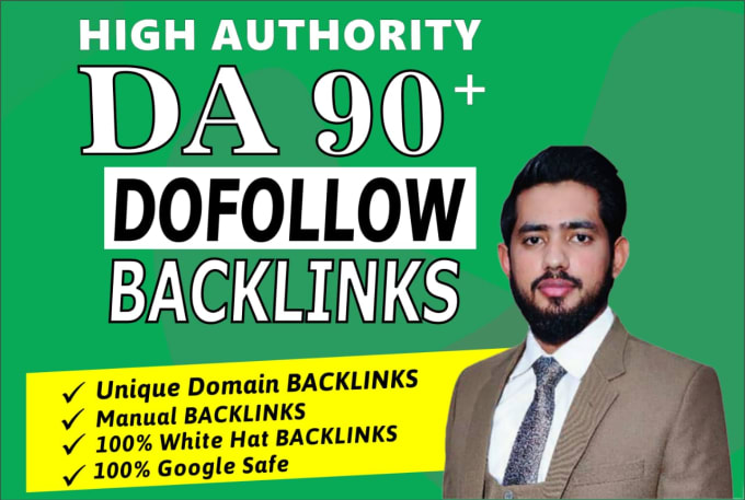 I will provides high authority da 90 plus SEO dofollow backlinks