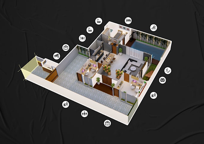 create architectural floor plan 3d