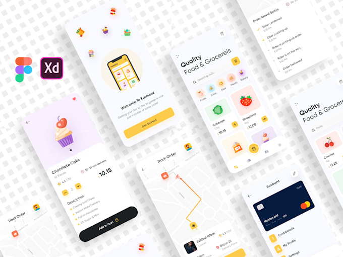 Design mobile app ui ux with clickable prototype by Mohsinjutt404 | Fiverr