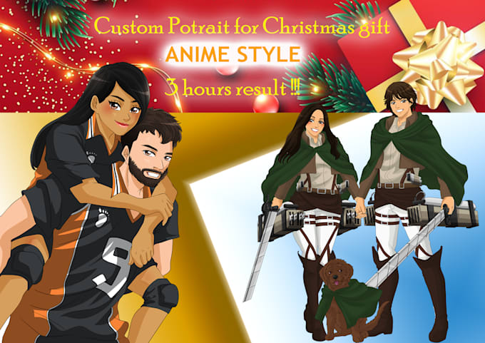 draw custom potraits anime in 3 hours or less