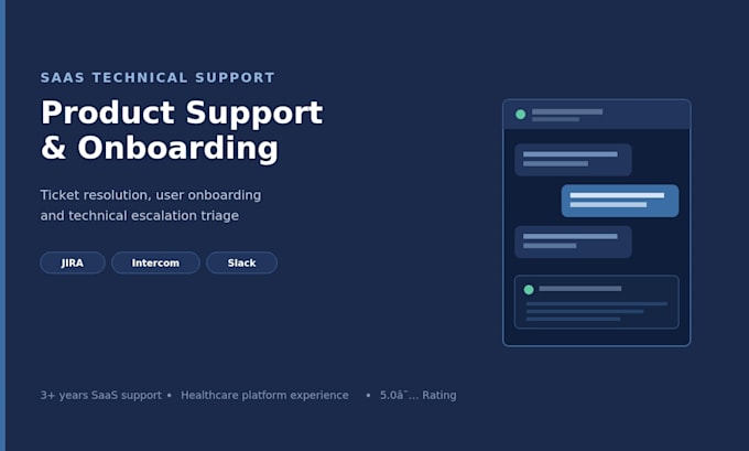provide saas product support, onboarding, and technical ticket resolution