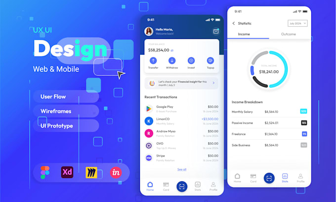 do a UI UX figma design prototype for a website or mobile
