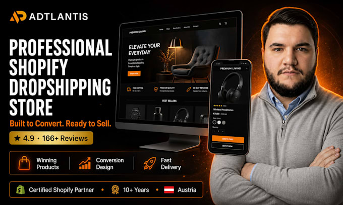 build a professional shopify dropshipping store