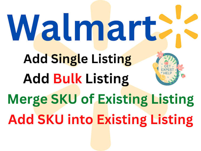 virtual assistance do listing on walmart variation single