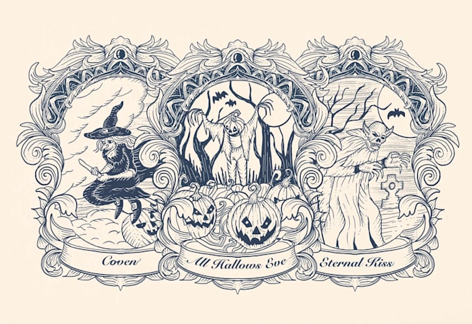 draw gothic medieval art illustration