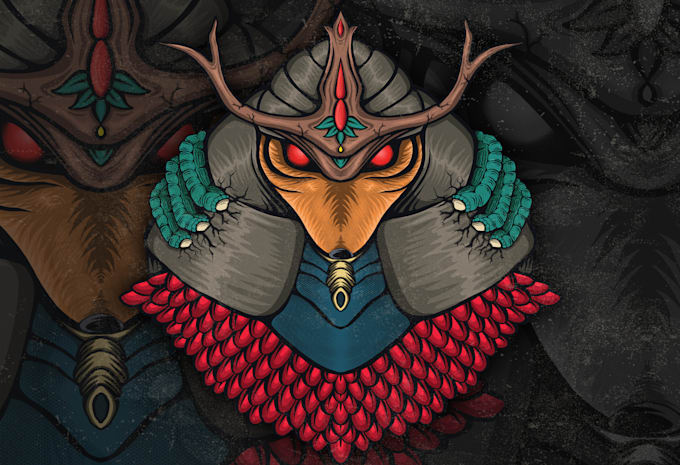make illustration and logo design with hand drawn style