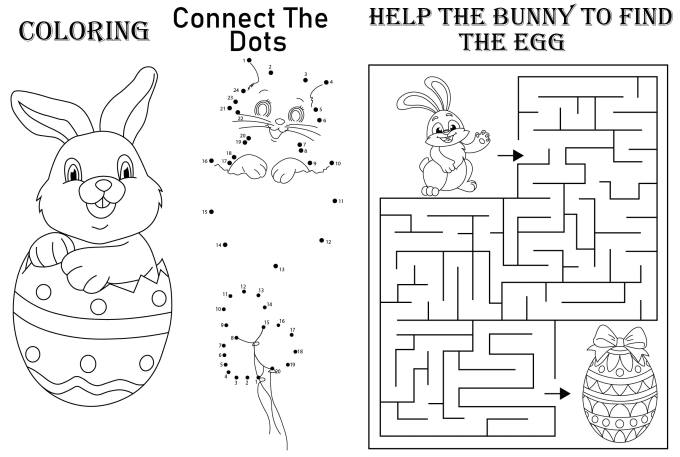 design easter day activity book for kids