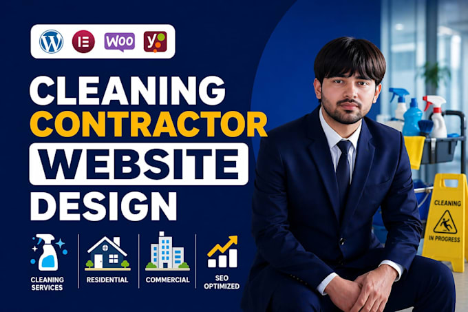 design a cleaning company or cleaning contractor website with local SEO