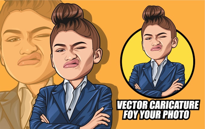 draw perfect big head caricature in 24 hours from your photo