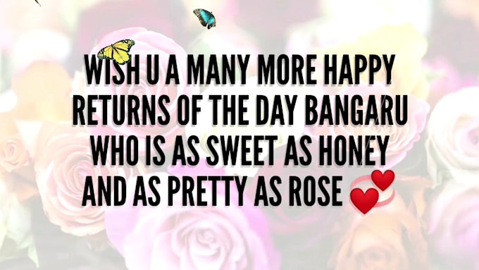 make happy birthday video with custom message and photos
