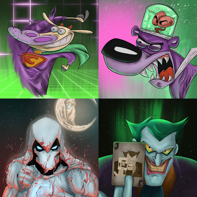 draw a cartoon character semi realistic