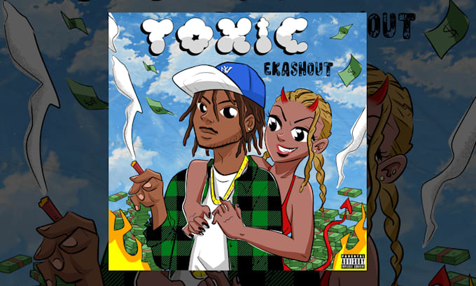 create dope cartoon cover art for your music
