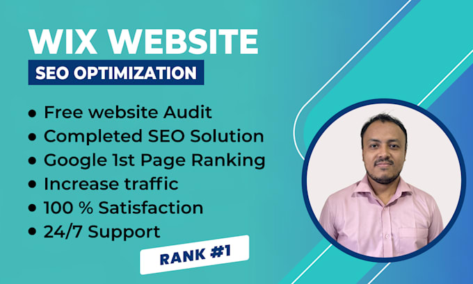 do wix website  SEO expert for first page ranking