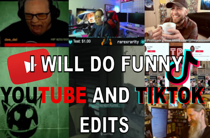 do your twitch, youtube and tik tok gaming video editing