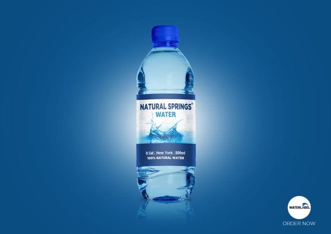Do premium water bottle label design by Waterlabel | Fiverr