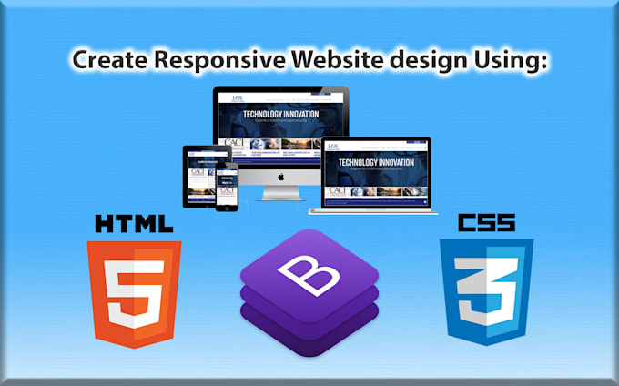 Create custom website using html5, css3, bootstrap 4 by Programing_wp ...