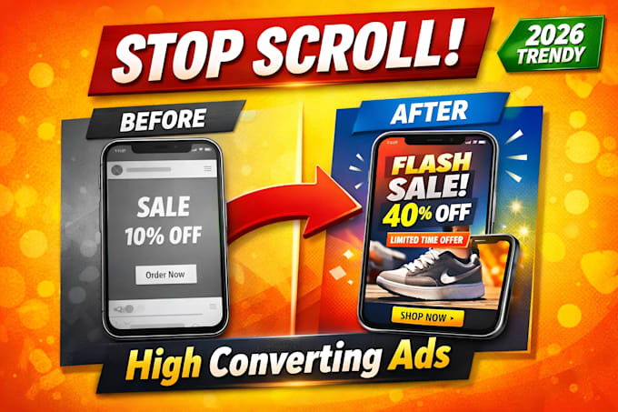 design high converting facebook ads and instagram ads creative