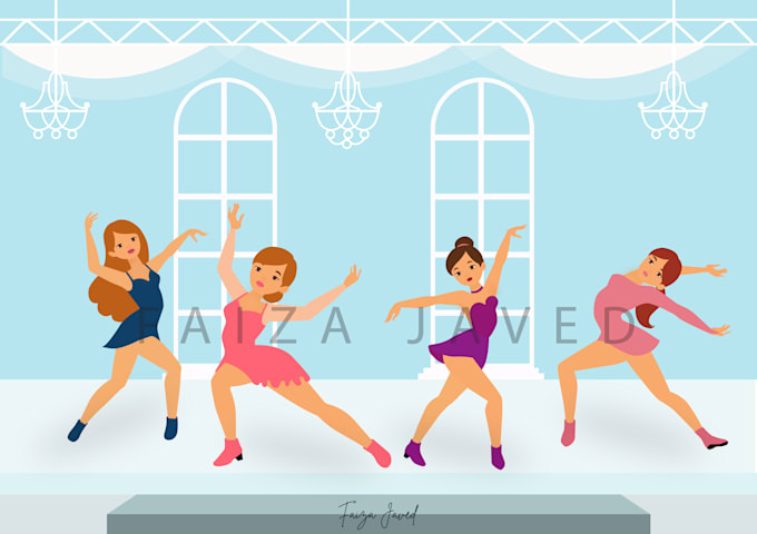 create 2d flat vector illustrations and vector art for your website, blog, app