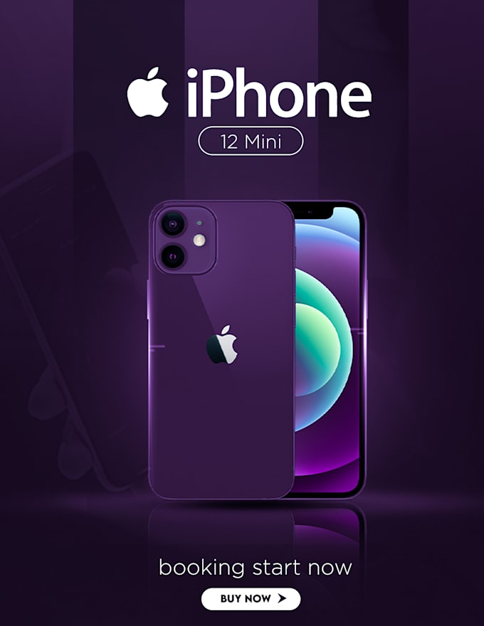 apple iphone 12mini poster design