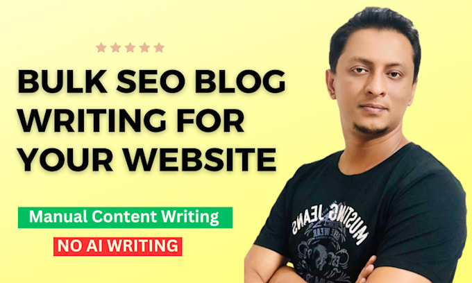 write bulk SEO articles and blog posts for your website