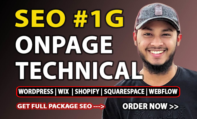 do website onpage technical seo service for wordpress shopify squarespace or wix