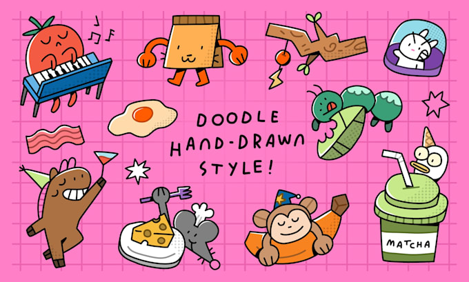 draw doodle with handdrawn style