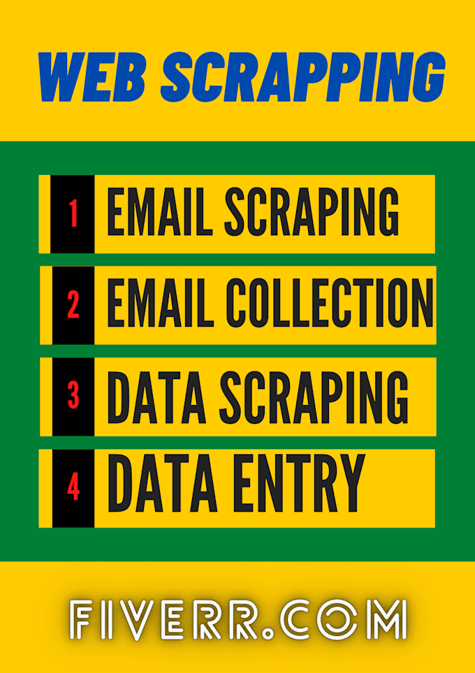 do any type of web scraping and emails scraping
