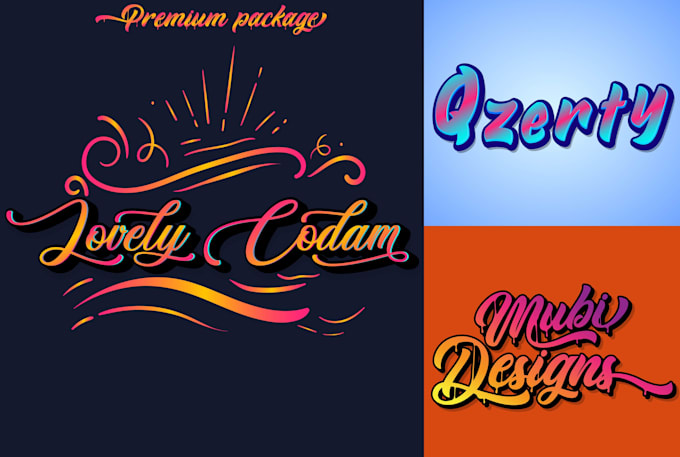 make a creative lettering logo design