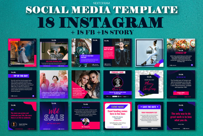 Provide editable social media templates in canva by Nextofram | Fiverr