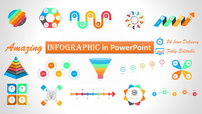 Represent data with infographics, custom shapes in powerpoint by ...