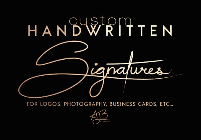 design a handwritten signature logo