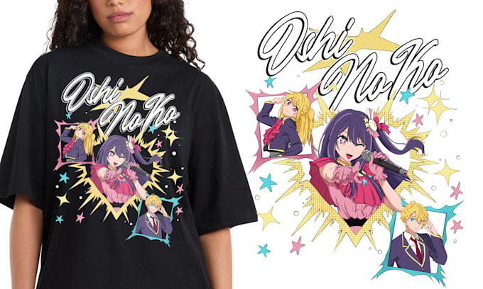 draw sick and artsy anime t shirt