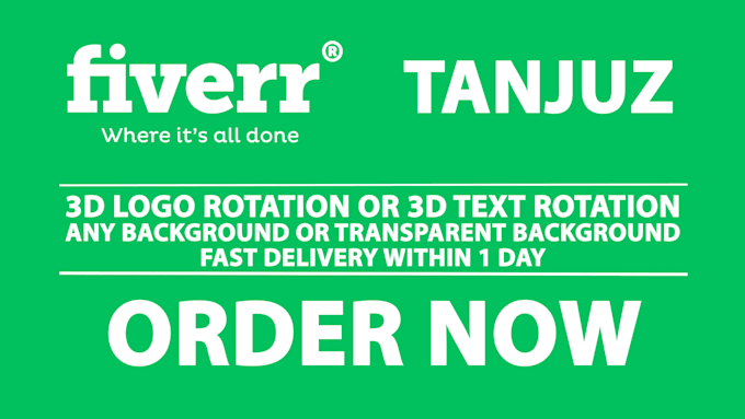 create a 3d logo or text rotating animation