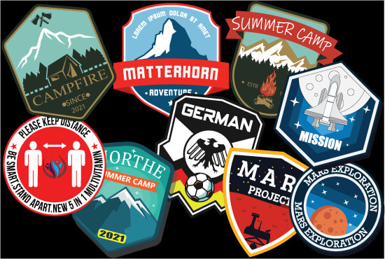 design logo, patch, badge, sticker or any graphic design task