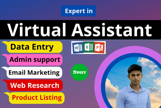 be virtual assistant for data entry,  and admin support