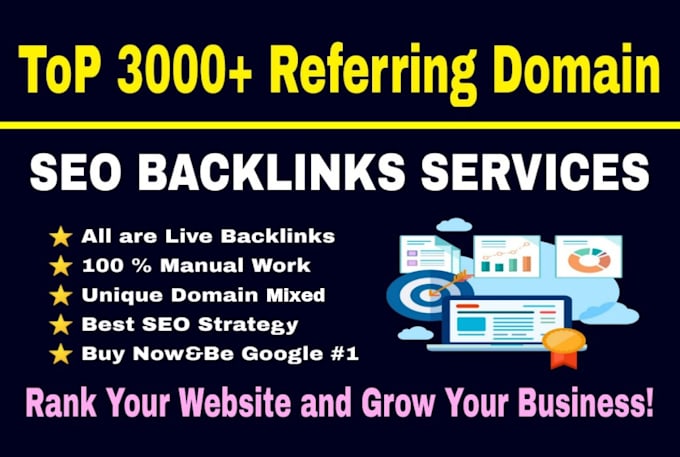 make 3000 referring domain SEO backlinks for google ranking