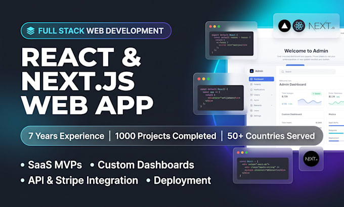 build a python django fastapi full stack react nextjs web application