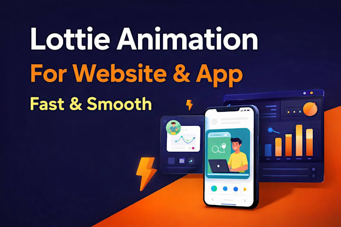 create custom lottie json animation for website UI and mobile app
