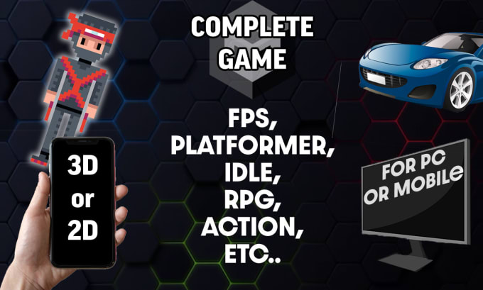 develop your 2d or 3d game idea for cheap