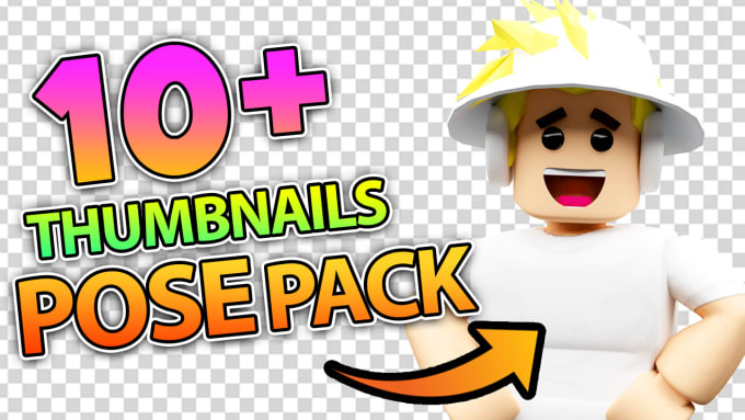 Make you 10 roblox poses overlay for your thumbnail by Hiezellblox | Fiverr
