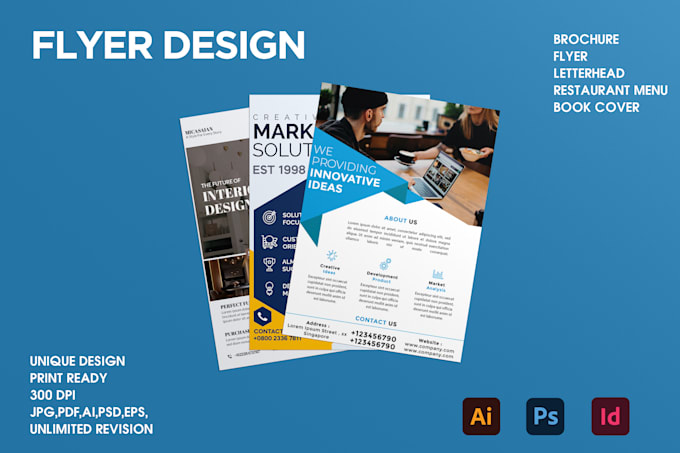 design business, corporate or minimal flyer or brochure