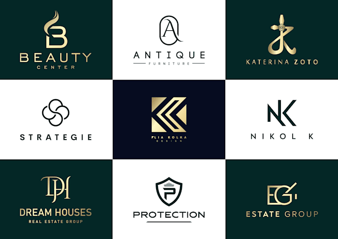create modern minimalist and luxury monogram logo