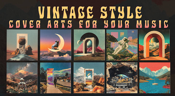 make vintage style cover art for album, single, or book