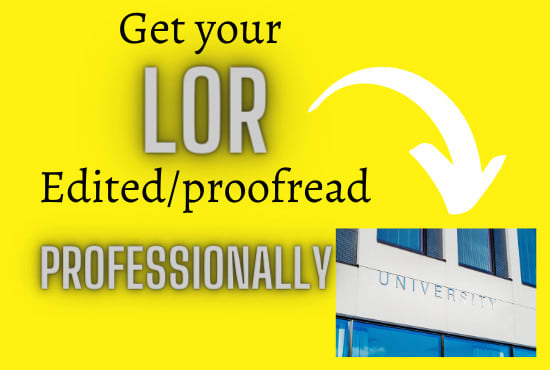 edit or proofread your recommendation letter professionally