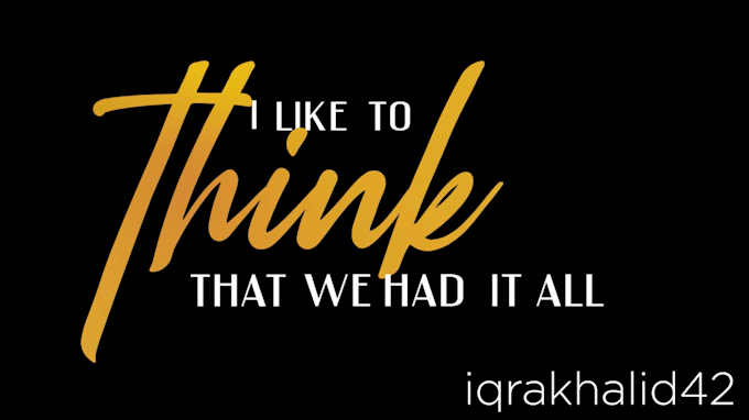 create amazing kinetic typography and animated text video