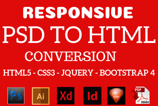 do figma to html, psd, xd to bootstrap responsive